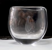 An Orrefors glass vase, 12cm