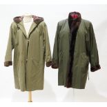 Two ladies Yves Saint Laurent coats, both rabbit fur lined, Italian size 42 & 34 One fur lined