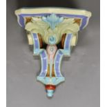 A late Victorian Royal Worcester majolica wall bracket, 23cm long