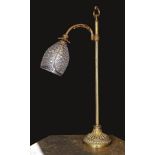An early 20th century French ormolu and cut glass adjustable desk lamp, in the manner of Risa and