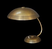 A 1950s German Christian Dell bronzed effect desk lamp, height 34cm***CONDITION REPORT***Original