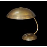 A 1950s German Christian Dell bronzed effect desk lamp, height 34cm***CONDITION REPORT***Original