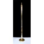 An Art Deco style brass and glass rod lamp standard, height 147cm*