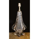 A 1960s Murano bubble glass table lamp, height 37cm***CONDITION REPORT***Very good condition,