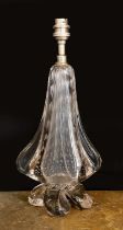 A 1960s Murano bubble glass table lamp, height 37cm***CONDITION REPORT***Very good condition,
