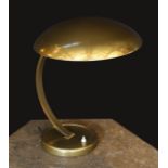 A 1950s German Christian Dell bronzed effect desk lamp, height 44cm***CONDITION REPORT***Original
