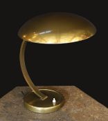 A 1950s German Christian Dell bronzed effect desk lamp, height 44cm***CONDITION REPORT***Original