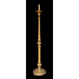 A 20th century English giltwood torchere lamp standard, height 158cm. diameter of base 33cm.***
