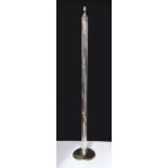 An Art Deco style nickel plated and glass rod lamp standard, height 148cm***CONDITION REPORT***
