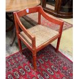 A Vico Magistretti for Habitat aniline red stained Carimate chair