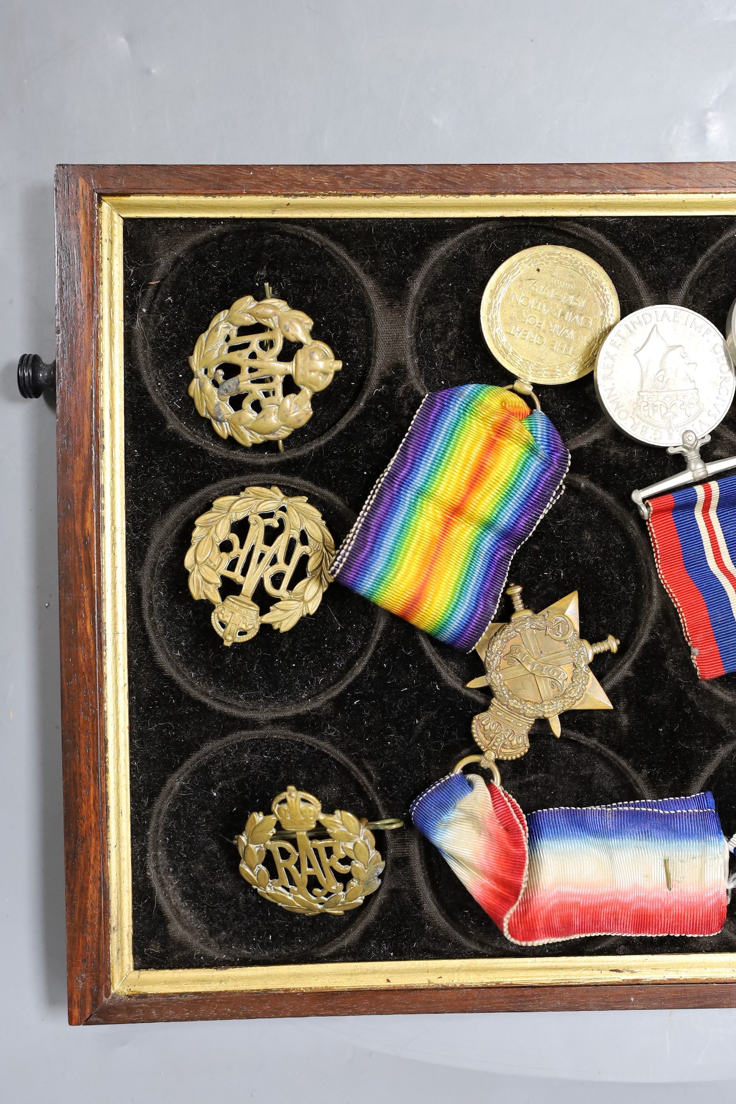A WWI to Elizabeth II family medal group including WWI trio GSM with Borneo clasp, QEII Police medal - Image 4 of 4