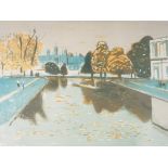 Edwin La Dell (1914-1970), lithograph, 'St John's College, Cambridge', signed in pencil, 17/75, 36 x