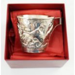 An ilias LALAoUNIS white metal model of an Ancient Greek cup, boxed.