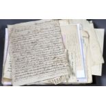 A quantity of mixed ephemera, to include dated letters from 1827 etc.