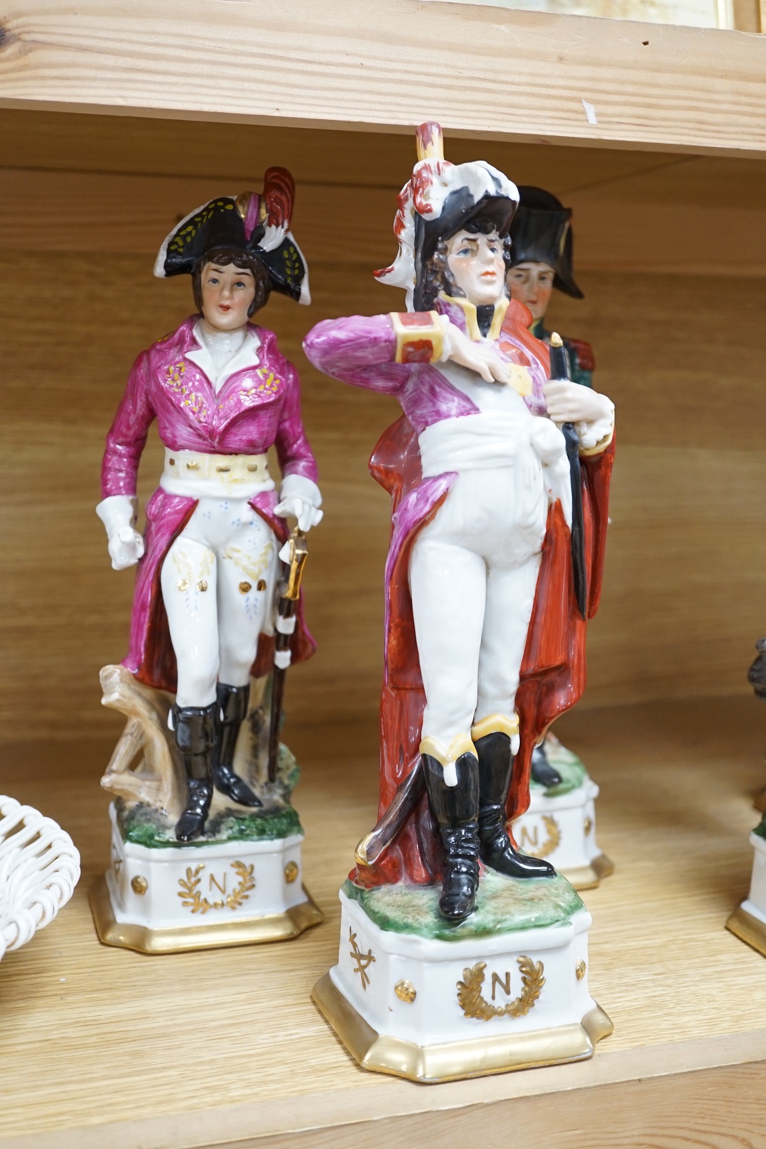 Six continental porcelain figures of soldiers, 32cm - Image 2 of 6