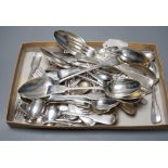 A quantity of assorted 19th century and later silver flatware, various patterns, dates and makers,