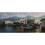 Italian School, oil on canvas, 'Ischia Casamicciola', indistinctly signed, 28 x 59cm