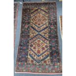 A Kurdish rug, 186 x 92cm