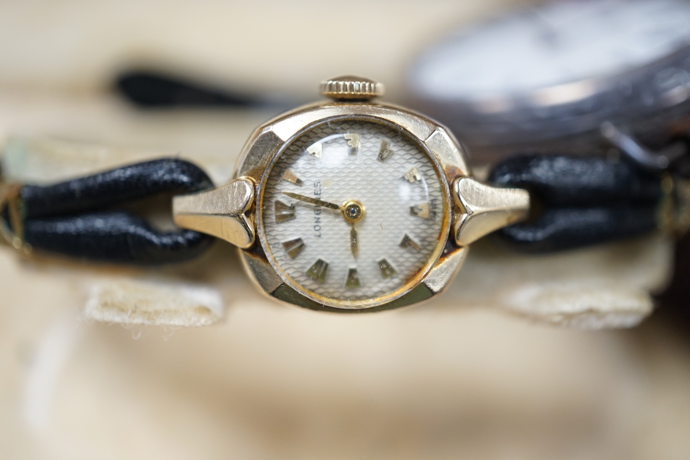 A lady's 10k gold filled Longines wrist watch, original box, a gold plated fob watch and a silver - Image 2 of 2