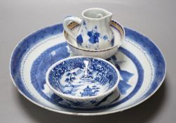 A group of assorted Chinese blue and white ceramics, 18th century and later