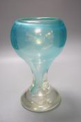 A Studio iridescent cased glass vase, 29cm