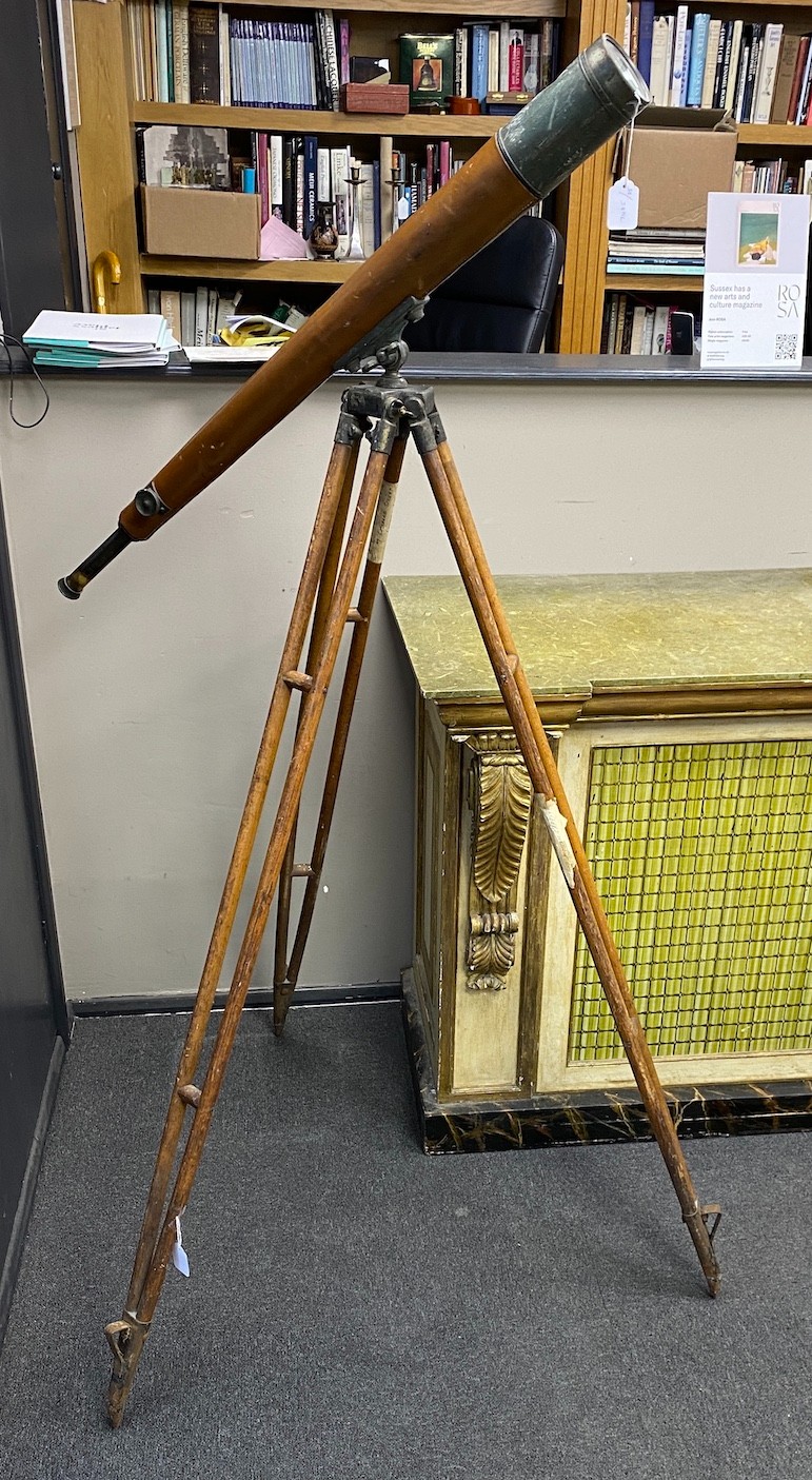 A WWI field telescope on folding stand