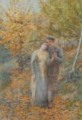 Alfred Edward Emslie (1847-1927), watercolour, 'Golden Days', initialled, 24 x 17cm