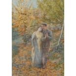 Alfred Edward Emslie (1847-1927), watercolour, 'Golden Days', initialled, 24 x 17cm