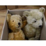 Chiltern type bears c.1930, 50cm with 1950's English bear