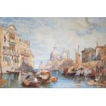 F.S. Gibson, watercolour, Grand Canal, Venice, signed and dated '77, 36 x 54cm, unframed