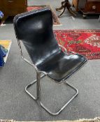 A 1970's Italian leather and chrome chair