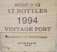 Eight bottles of Gould Campbell 1994 vintage port in original case