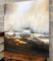Mark Johnstone - a large contemporary oil on canvas, width 160cm, height 180cm