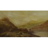 James Baker Pyne (1800-1870), oil on canvas, 'The River at Conway', signed, 29 x 50cm