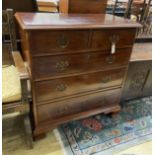 A George III mahogany chest, width 97cm, depth 52cm, height 103cm