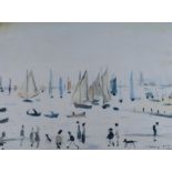 Lawrence Stephen Lowry, limited edition print, 'Yachts, 1959', blindstamped and numbered 573-850, 46