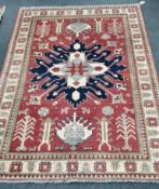 A Kazak style wool rug, 172 x 134cm