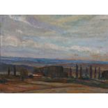 A. Raffin, 'La Biesse ...'oil on paper laid on board signed and inscribed