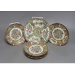 Six 19th / 20th century Chinese famille rose dishes