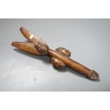 A Yoruba tribal hardwood carving, 32.5cm