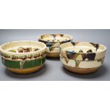 Six pottery spongeware bowls