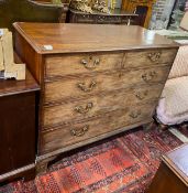A George III mahogany chest of drawers, width 136cm, depth 56cm, height 100cm