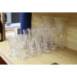 A quantity of mixed 18th-20th century drinking glasses, tallest 25 cm