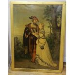 A pair of Victorian chromolithographs, Shakespearean lovers, after Teschendorf, 86 x 60cm