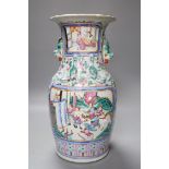 A 19th century Chinese famille rose vase, 36cm tall