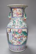 A 19th century Chinese famille rose vase, 36cm tall
