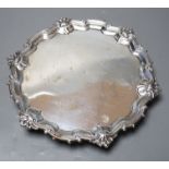 A late George II silver shaped circular salver, James Morrison, London, 1757, 25.6cm, 19.2oz.