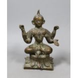 An Indian bronze tantric figure. 14cm high