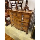 A Regency mahogany bowfront chest, width 103cm, depth 51cm, height 102cm