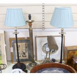 A pair of table lamps, a corinthian column table lamp and an anglepoise lamp